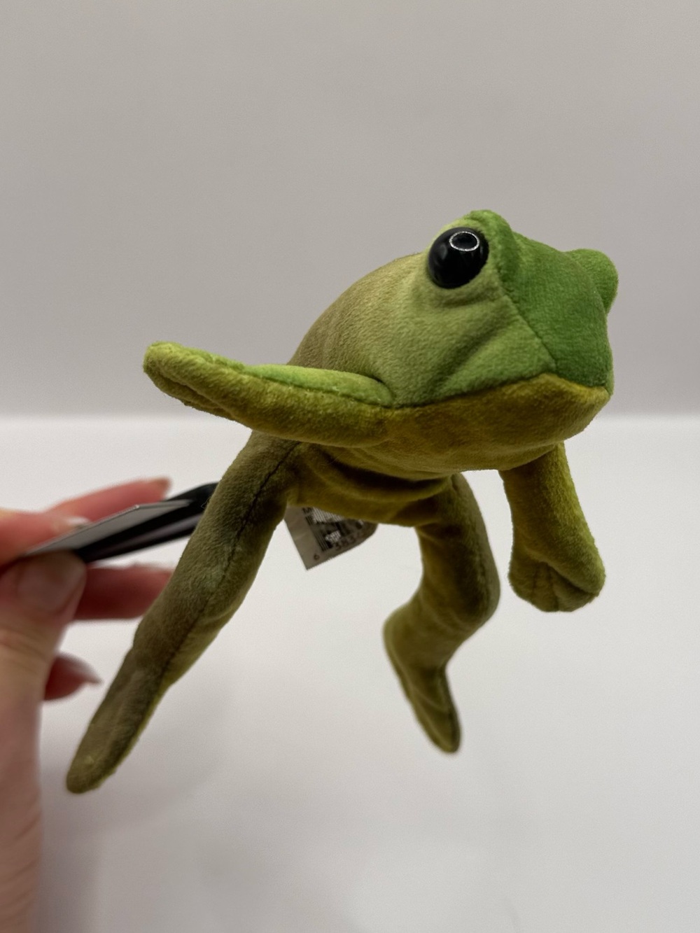 Folkmanis Mini Sitting Frog Finger Puppet Plush Stuffed Animal Learning Toy